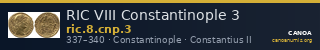 RIC VIII Constantinople 3 — CANOA