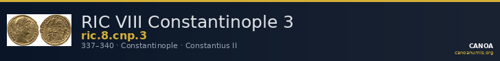 RIC VIII Constantinople 3 — CANOA