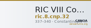 RIC VIII Constantinople 32 — CANOA