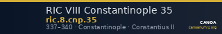 RIC VIII Constantinople 35 — CANOA
