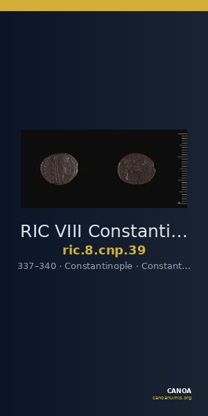 RIC VIII Constantinople 39 — CANOA
