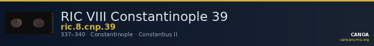RIC VIII Constantinople 39 — CANOA