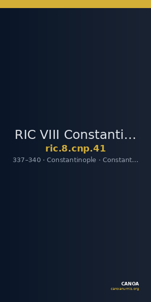 RIC VIII Constantinople 41 — CANOA