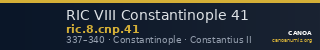 RIC VIII Constantinople 41 — CANOA