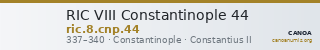RIC VIII Constantinople 44 — CANOA