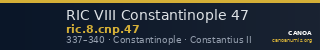 RIC VIII Constantinople 47 — CANOA