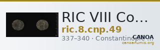 RIC VIII Constantinople 49 — CANOA