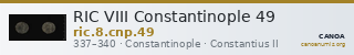 RIC VIII Constantinople 49 — CANOA
