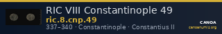 RIC VIII Constantinople 49 — CANOA