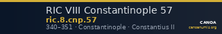 RIC VIII Constantinople 57 — CANOA