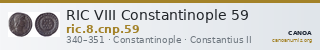 RIC VIII Constantinople 59 — CANOA