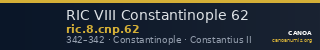 RIC VIII Constantinople 62 — CANOA