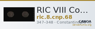 RIC VIII Constantinople 68 — CANOA