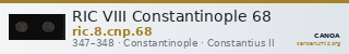 RIC VIII Constantinople 68 — CANOA