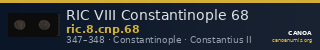 RIC VIII Constantinople 68 — CANOA