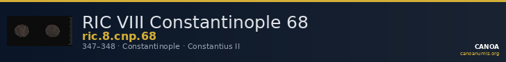 RIC VIII Constantinople 68 — CANOA