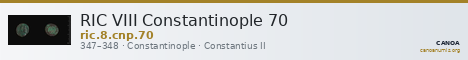 RIC VIII Constantinople 70 — CANOA