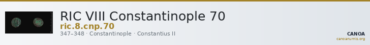 RIC VIII Constantinople 70 — CANOA
