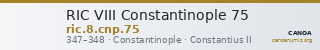 RIC VIII Constantinople 75 — CANOA