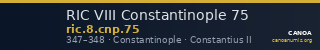 RIC VIII Constantinople 75 — CANOA