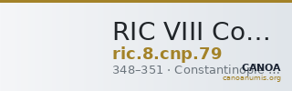RIC VIII Constantinople 79 — CANOA