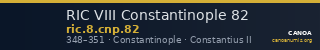 RIC VIII Constantinople 82 — CANOA