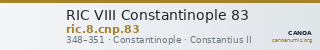 RIC VIII Constantinople 83 — CANOA