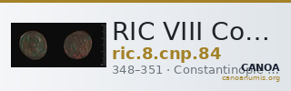 RIC VIII Constantinople 84 — CANOA