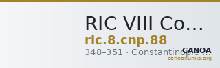 RIC VIII Constantinople 88 — CANOA