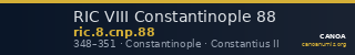 RIC VIII Constantinople 88 — CANOA