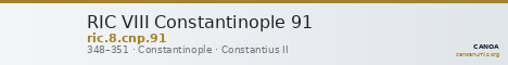 RIC VIII Constantinople 91 — CANOA