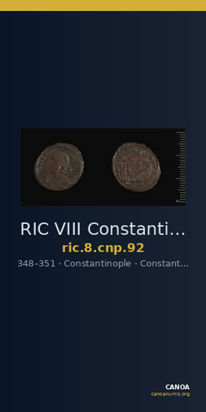 RIC VIII Constantinople 92 — CANOA