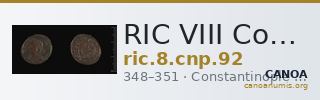 RIC VIII Constantinople 92 — CANOA