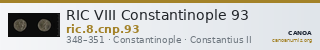 RIC VIII Constantinople 93 — CANOA