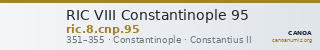 RIC VIII Constantinople 95 — CANOA