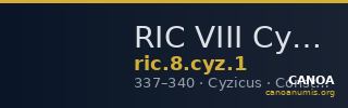 RIC VIII Cyzicus 1 — CANOA