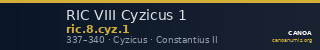 RIC VIII Cyzicus 1 — CANOA