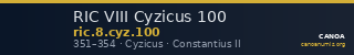 RIC VIII Cyzicus 100 — CANOA