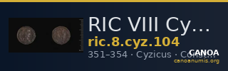 RIC VIII Cyzicus 104 — CANOA