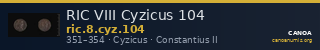 RIC VIII Cyzicus 104 — CANOA