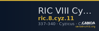RIC VIII Cyzicus 11 — CANOA