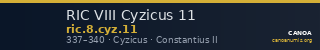 RIC VIII Cyzicus 11 — CANOA