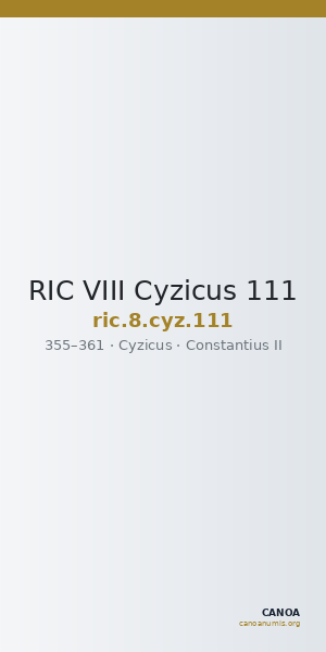 RIC VIII Cyzicus 111 — CANOA