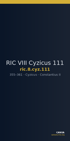 RIC VIII Cyzicus 111 — CANOA