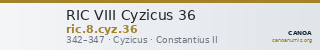 RIC VIII Cyzicus 36 — CANOA