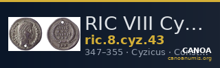 RIC VIII Cyzicus 43 — CANOA