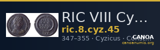 RIC VIII Cyzicus 45 — CANOA