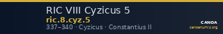 RIC VIII Cyzicus 5 — CANOA