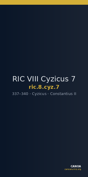 RIC VIII Cyzicus 7 — CANOA