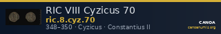 RIC VIII Cyzicus 70 — CANOA